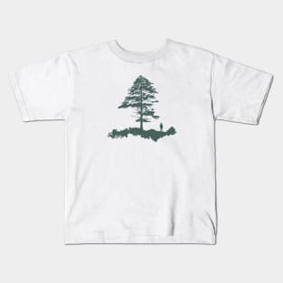 Walk in nature, being outdoors, hiking in pine tree forest Kids T-Shirt